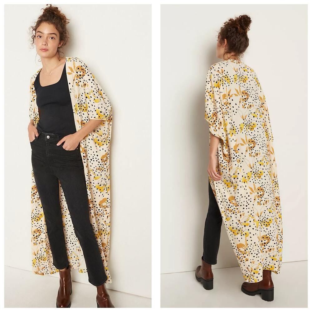 Anthropologie Bel Kazan Sadie Duster Kimono One Size Bohemian Resort Wear